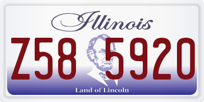IL license plate Z585920
