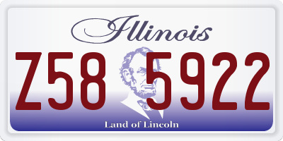 IL license plate Z585922