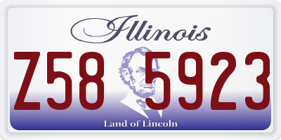 IL license plate Z585923
