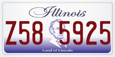 IL license plate Z585925