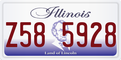 IL license plate Z585928
