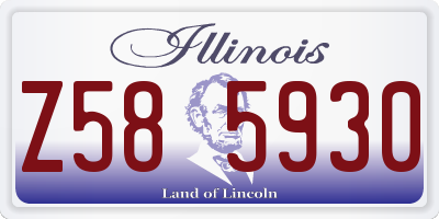 IL license plate Z585930
