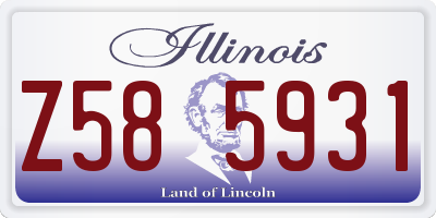 IL license plate Z585931