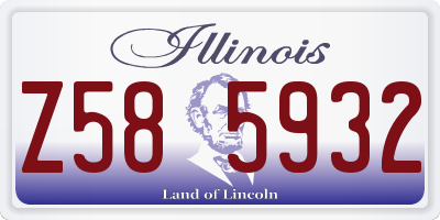 IL license plate Z585932