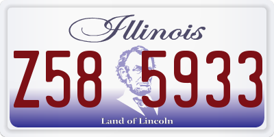 IL license plate Z585933