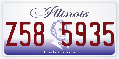 IL license plate Z585935