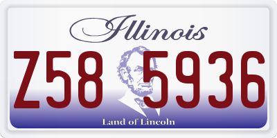 IL license plate Z585936