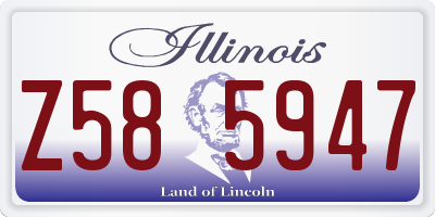 IL license plate Z585947