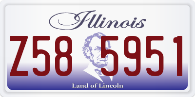 IL license plate Z585951