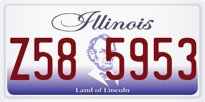 IL license plate Z585953