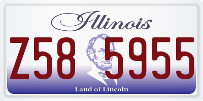 IL license plate Z585955