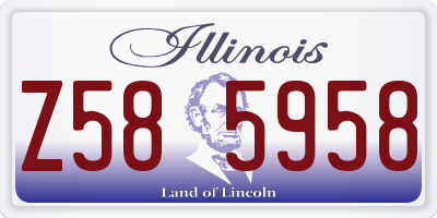 IL license plate Z585958