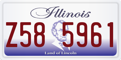 IL license plate Z585961