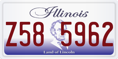 IL license plate Z585962