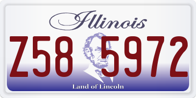IL license plate Z585972