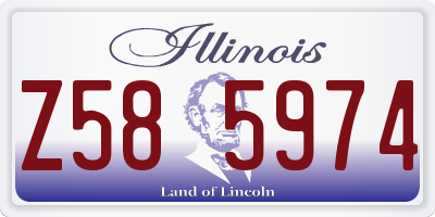 IL license plate Z585974
