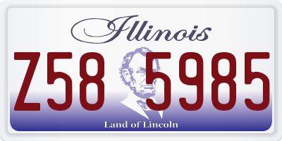 IL license plate Z585985