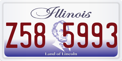 IL license plate Z585993