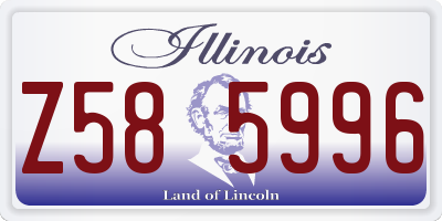 IL license plate Z585996