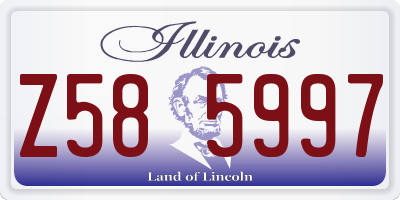 IL license plate Z585997