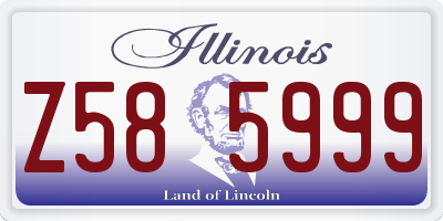 IL license plate Z585999