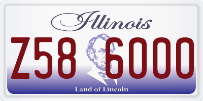 IL license plate Z586000