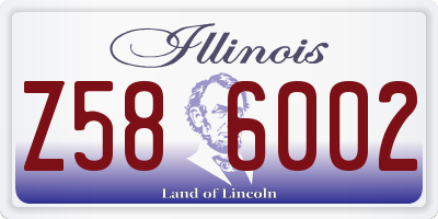IL license plate Z586002