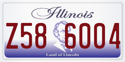 IL license plate Z586004