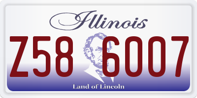 IL license plate Z586007