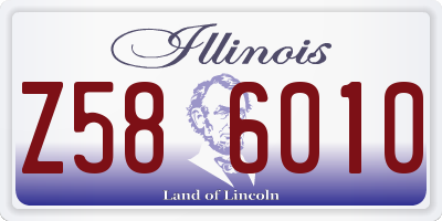 IL license plate Z586010