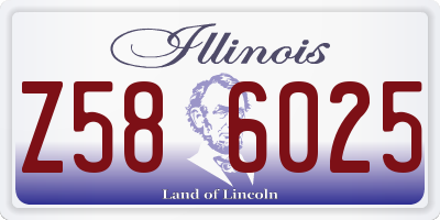 IL license plate Z586025