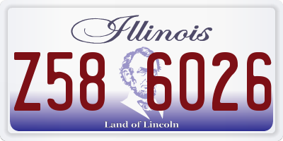 IL license plate Z586026