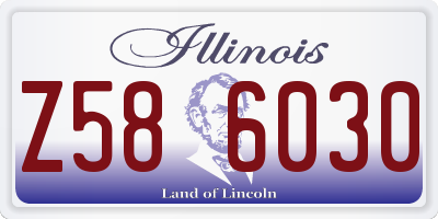 IL license plate Z586030
