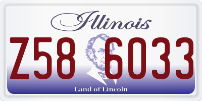 IL license plate Z586033