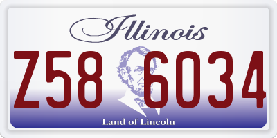 IL license plate Z586034