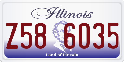 IL license plate Z586035