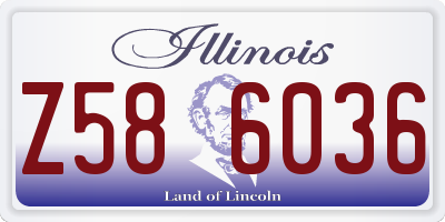 IL license plate Z586036