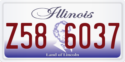 IL license plate Z586037