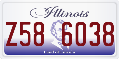 IL license plate Z586038