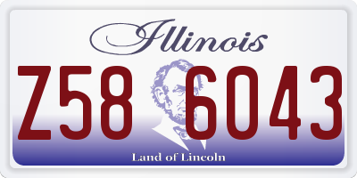IL license plate Z586043