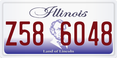 IL license plate Z586048