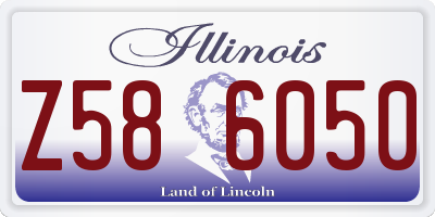 IL license plate Z586050