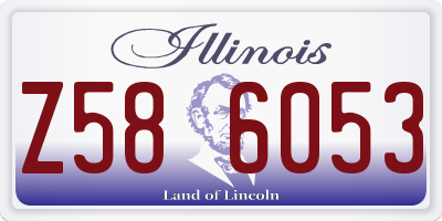 IL license plate Z586053