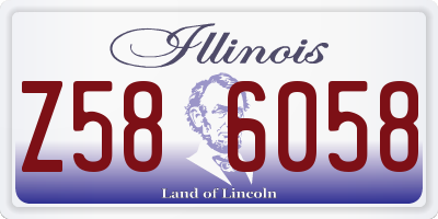 IL license plate Z586058