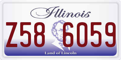 IL license plate Z586059