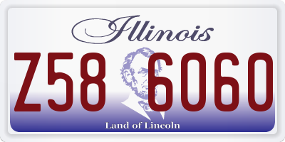IL license plate Z586060