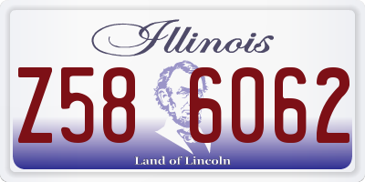 IL license plate Z586062