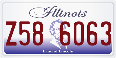 IL license plate Z586063