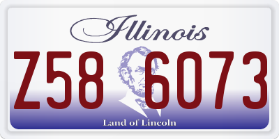 IL license plate Z586073