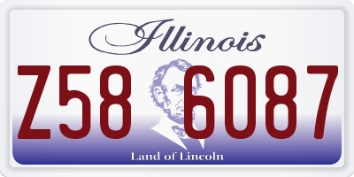 IL license plate Z586087